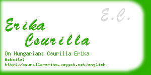 erika csurilla business card